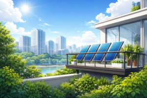 apartment solar setup